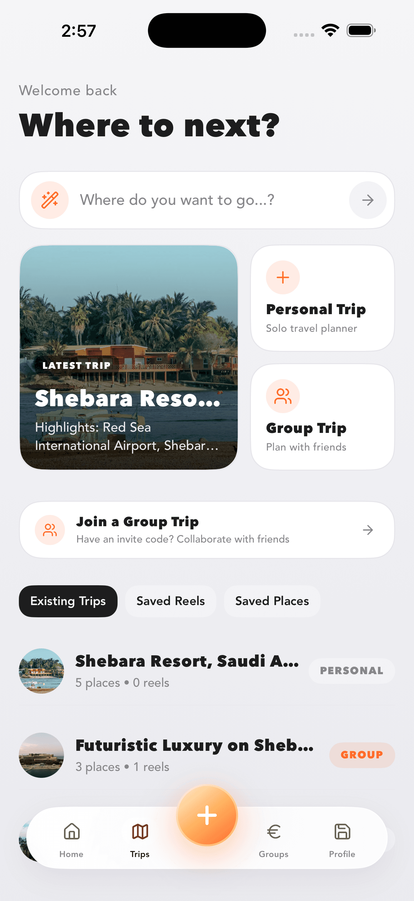 Borderly AI trip planner on iPhone