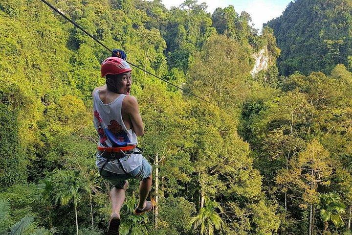 Thrilling Zipline Adventures at Thai'd Up in Krabi's Lush Jungle