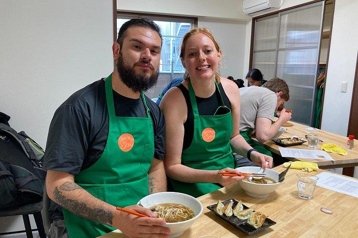 Ramen Cooking Class in Osaka Dotonbori with Sushi or Gyoza Option