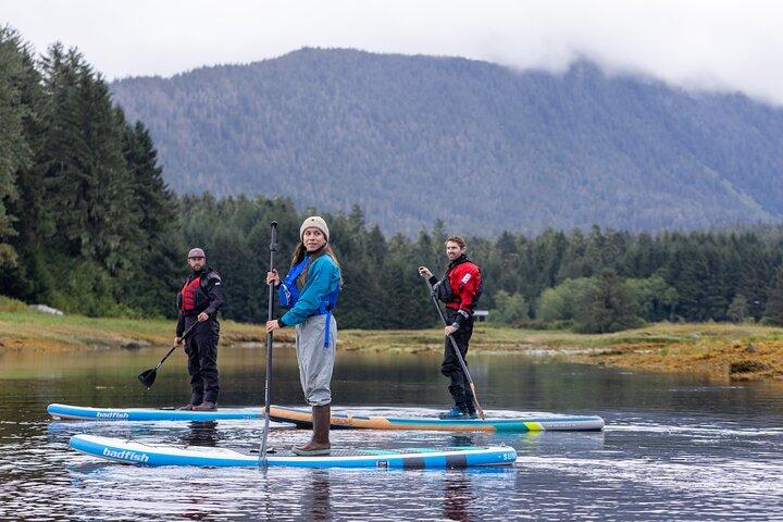 Private Group SUP tour in Juneau with Mendenhall Glacier Views