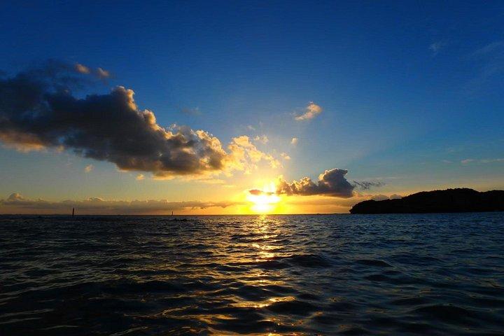 Beautiful sunset kayak tour in Okinawa