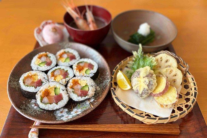 Japanese Sushi Roll, Tempura & Matcha Experience in Sapporo